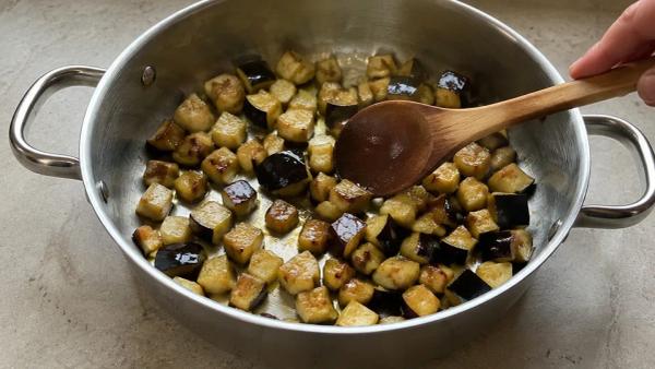 Step 4: Brown the Eggplant