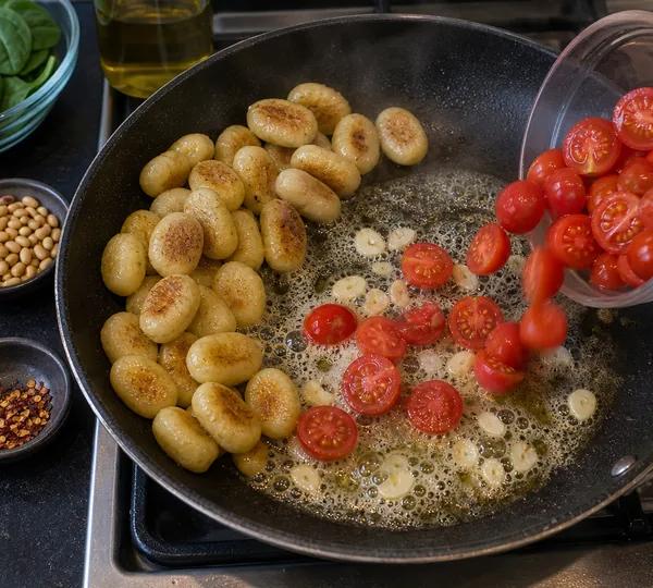 Step 8: Burst the tomatoes