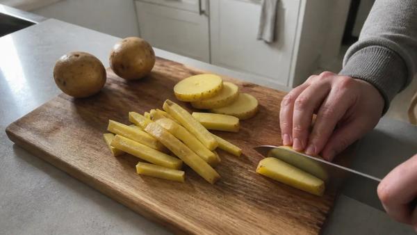 Step 2: Scrub the potatoes