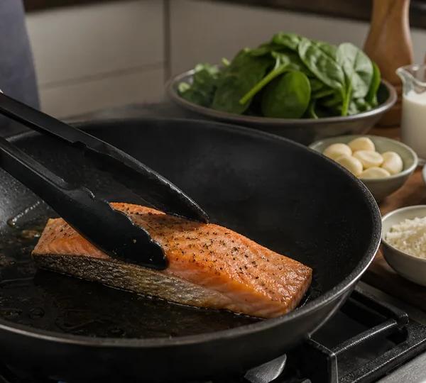 Step 1: Sear the salmon