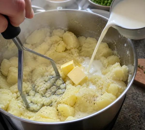 Стъпка 1: Сложете нарязаните на четвъртинки картофи