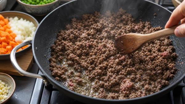 Step 4: Add the lamb mince