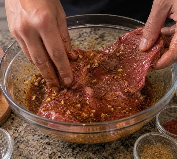 Step 1: Marinate Steak
