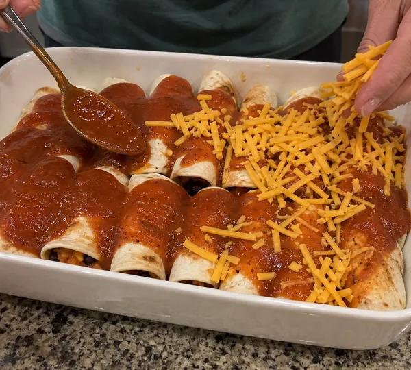Step 11: Sauce & Cheese