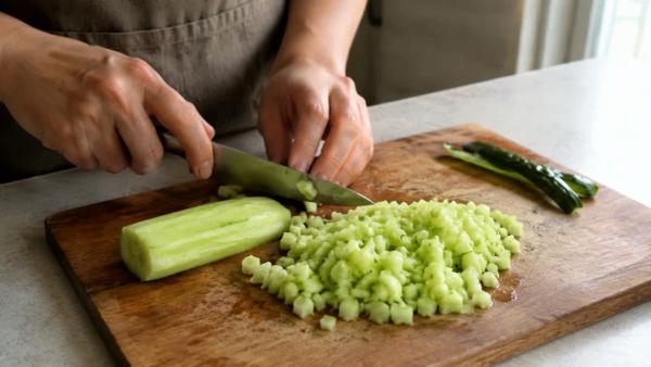 Step 2: Dice the Cucumber