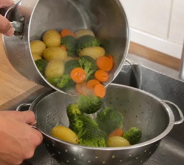 Step 9: Drain Veggies