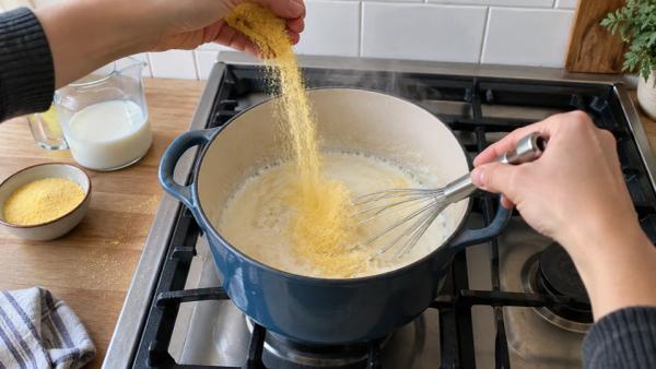 Step 8: Cook the polenta