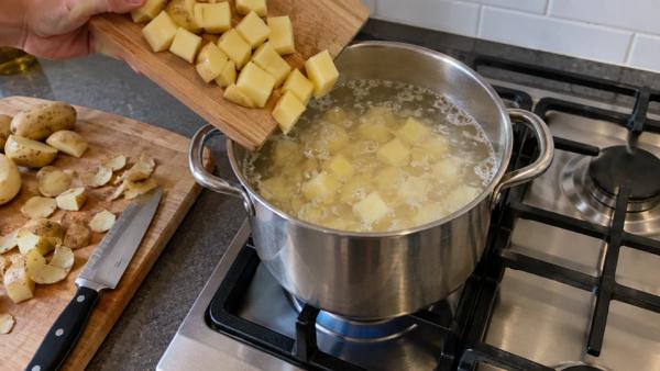Step 1: Parboil the potatoes