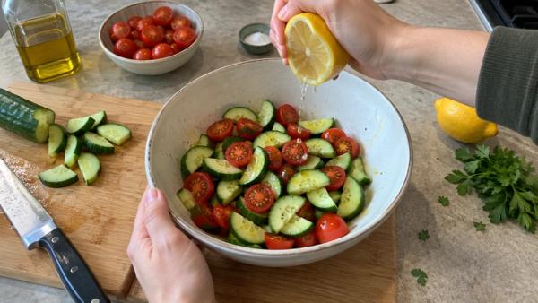 Step 2: Make the cucumber salad